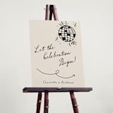 "Disco Direction" - Welcome Signs in Cream by Pixel and Hank - In Use