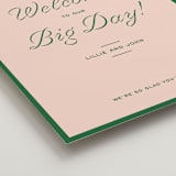 "cotillion" - Welcome Signs in Peach by Megan Davis - Detail