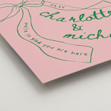 "Just the ribbon" - Welcome Signs in trawberry by Vera Lim - Detail