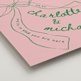 "Just the ribbon" - Welcome Signs in trawberry by Vera Lim - Detail
