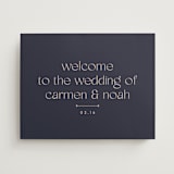 "Thoughtful" - Welcome Signs in Navy by letterfix - Front