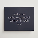 "Thoughtful" - Welcome Signs in Navy by letterfix - Front