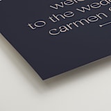 "Thoughtful" - Welcome Signs in Navy by letterfix - Detail