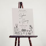 "Modern Sketch" - Welcome Signs in Noir by Elly - In Use