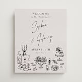 "Modern Sketch" - Welcome Signs in Noir by Elly - Front
