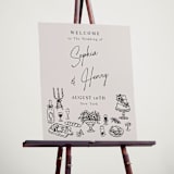 "Modern Sketch" - Welcome Signs in Noir by Elly - In Use