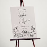 "Modern Sketch" - Welcome Signs in Noir by Elly - In Use