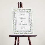 "Vintage Sketched" - Welcome Signs in Wisteria by Jenna Holcomb - In Use