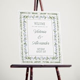"Vintage Sketched" - Welcome Signs in Wisteria by Jenna Holcomb - In Use