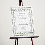 "Vintage Sketched" - Welcome Signs in Wisteria by Jenna Holcomb - In Use