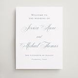 "Empire" - Welcome Signs in Dusty Blue by Jennifer Postorino - Front