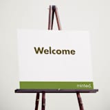 "Landscape Custom" - Welcome Signs in Charcoal by Minted Custom - In Use