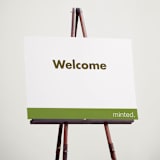 "Landscape Custom" - Welcome Signs in Charcoal by Minted - In Use