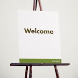 "Portrait Custom" - Welcome Signs in Charcoal by Minted - In Use
