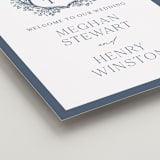 "Hummingbird Botanicals" - Welcome Signs in Provincial Blue by Erin Deegan - Detail