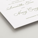 "Garden Script" - Welcome Signs in Pistachio by Katherine Moynagh - Detail