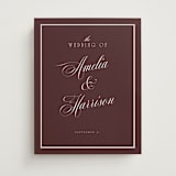 "Classic Wedding" - Welcome Signs in Cabernet by Eric Clegg - Front