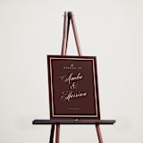 "Classic Wedding" - Welcome Signs in Cabernet by Eric Clegg - In Use