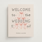 "Whimsy Champagne" - Welcome Signs in Terracotta by Zove Ahhh - Front