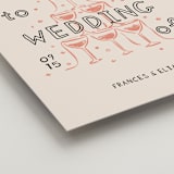 "Whimsy Champagne" - Welcome Signs in Terracotta by Zove Ahhh - Detail