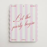 "Party Begins" - Welcome Signs in Sherbet by Pixel and Hank - Front