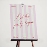 "Party Begins" - Welcome Signs in Sherbet by Pixel and Hank - In Use
