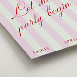"Party Begins" - Welcome Signs in Sherbet by Pixel and Hank - Detail