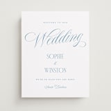 "Simply Love" - Welcome Signs in Slate Blue by Yaling Hou Suzuki - Front