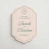 "Scripted" - Welcome Signs in Emerald by Creo Study - Front
