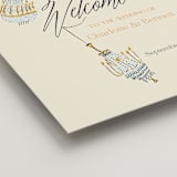 "Swinging Celebration" - Welcome Signs in Noire by Sarah Rosenthal - Detail