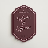 "Classic Wedding" - Welcome Signs in Cabernet by Eric Clegg - Front