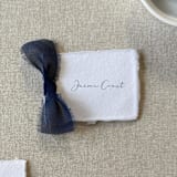 "Handmade Paper Tag with Navy Blue Bow | Set of 10 | Custom Text" - Favor Tags in blue by Cotton and Bow