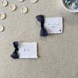 "Handmade Paper Tag with Navy Blue Bow | Set of 10 | Custom Text" - Favor Tags in blue by Cotton and Bow