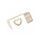"Wild at Heart Matchbox, Gold on White" - Matchbooks and Matches in white by Jessica Cunningham