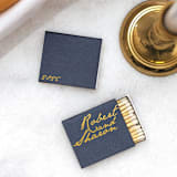"Bold Script Matchbox, set of 100" - Matchbooks and Matches in blue by ForYourParty