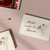 "Match Made in Heaven Customizable Matchboxes | Set of 50" - Matchbooks and Matches in red by Paper Haven
