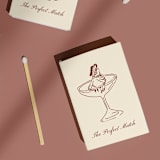 "The Perfect Match Coupe Glass Customizable Matchboxes | Set of 50" - Matchbooks and Matches in multicolorassorted-colors by Paper Haven