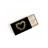 "Wild at Heart Matchbox, Gold on Black" - Matchbooks and Matches in black by Jessica Cunningham