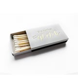 "The Perfect Match Matchbox, Gold on White" - Matchbooks and Matches in gold by Jessica Cunningham