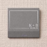 "Custom Modern Initials Matchbook (Set of 50)" - Matchbooks and Matches in gray by Papel Custom Design