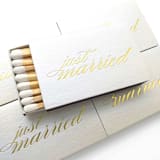 "Just Married Matchbox" - Matchbooks and Matches in white by Tea and Becky