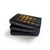 "Phases of the Moon Matchbox, Gold on Black" - Matchbooks and Matches in gold by Jessica Cunningham