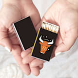 "Color Pop Taurus Matchboxes, Pack of 4" - Matchbooks and Matches in natural by ForYourParty