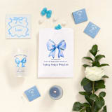 "Ribbon Welcome Baby Matchbook, set of 50" - Matchbooks and Matches in blue by ForYourParty