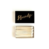 "Howdy Matchbox, Gold on Black" - Matchbooks and Matches in black by Jessica Cunningham