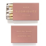 "Custom Minimalist Matchboxes, Set of 50" - Matchbooks and Matches in pink by Tea and Becky