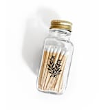 "Sage 2" White Match Jar" - Matchbooks and Matches in gold by Jessica Cunningham