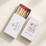 "Just Married Chair Lift Customizable Matchboxes | Set of 50" - Matchbooks and Matches in blue by Paper Haven