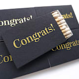"Congrats Matchbox" - Matchbooks and Matches in black by Tea and Becky