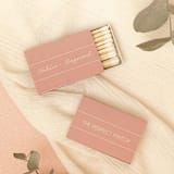 "Line Frame Script Names Matchbox, set of 100" - Matchbooks and Matches in blue by ForYourParty